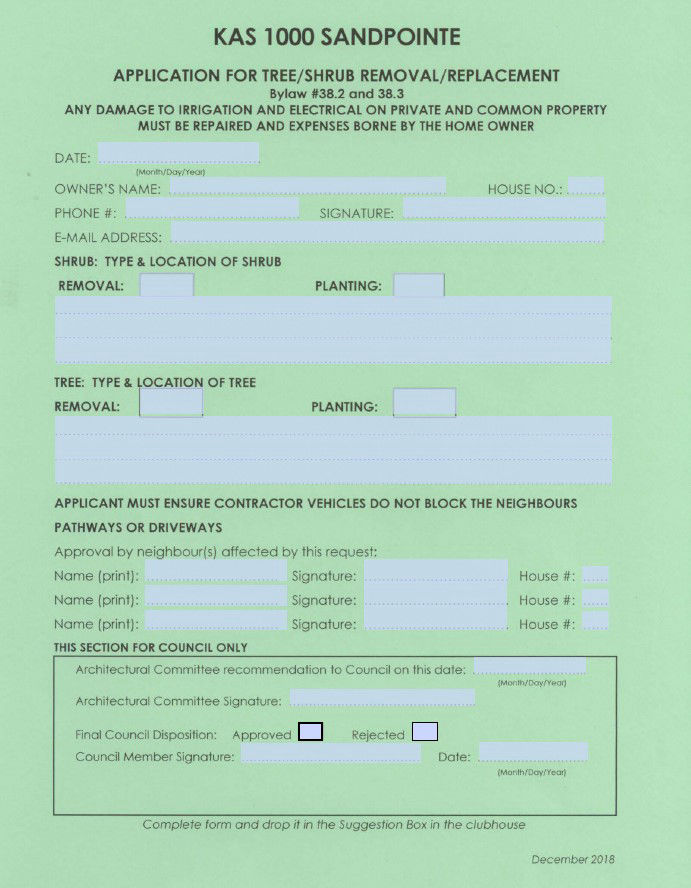 SandPointe Strata Forms